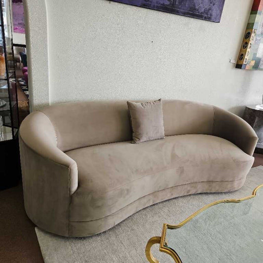 Curve Back Velvet Upholstered Sofa 96W 40D 33.56H