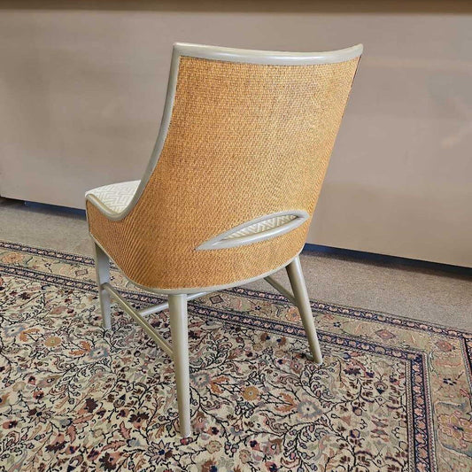 Palecek Avalon Coastal Chairs, Cerused Woven Cane 21.5W 23D 33.75H - SET OF 4