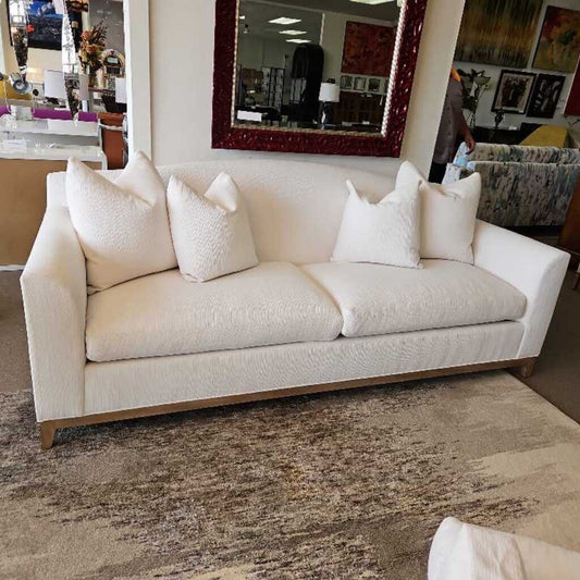 Lee Industries White Upholstered Sofa 91.5W 40D 32H