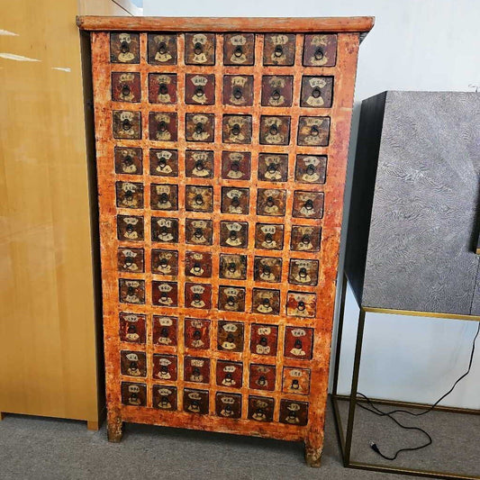 Antique Chinese Apothecary Cabinet 40.5W 21.25D 70H
