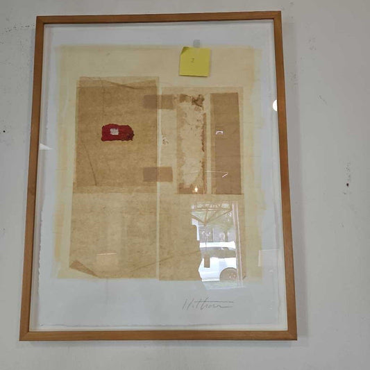 John Hathorn Acrylic on Arches Paper "Dichotomy in Oche VIII" 1988 25.75 x 32.5