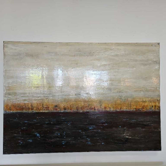 Signed on Reverse, Mark Wilson Oil on Wood, 60 x 43