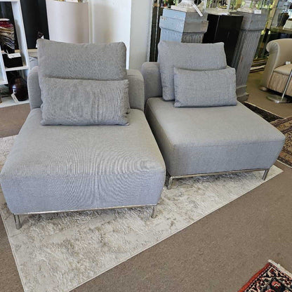 Modloft Cannes Indoor/Outdoor Armless Chairs 34W 42D 36.5H - PAIR