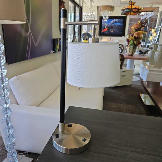 360 Colby Desk Lamp, Integrated USB & AC Power Outlets 22.5H