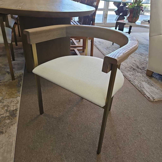 William Sonoma Tulip Dining Armchairs, Crvd Hrdwd Backrest 24W 20.5D 27.5H - SET OF 4