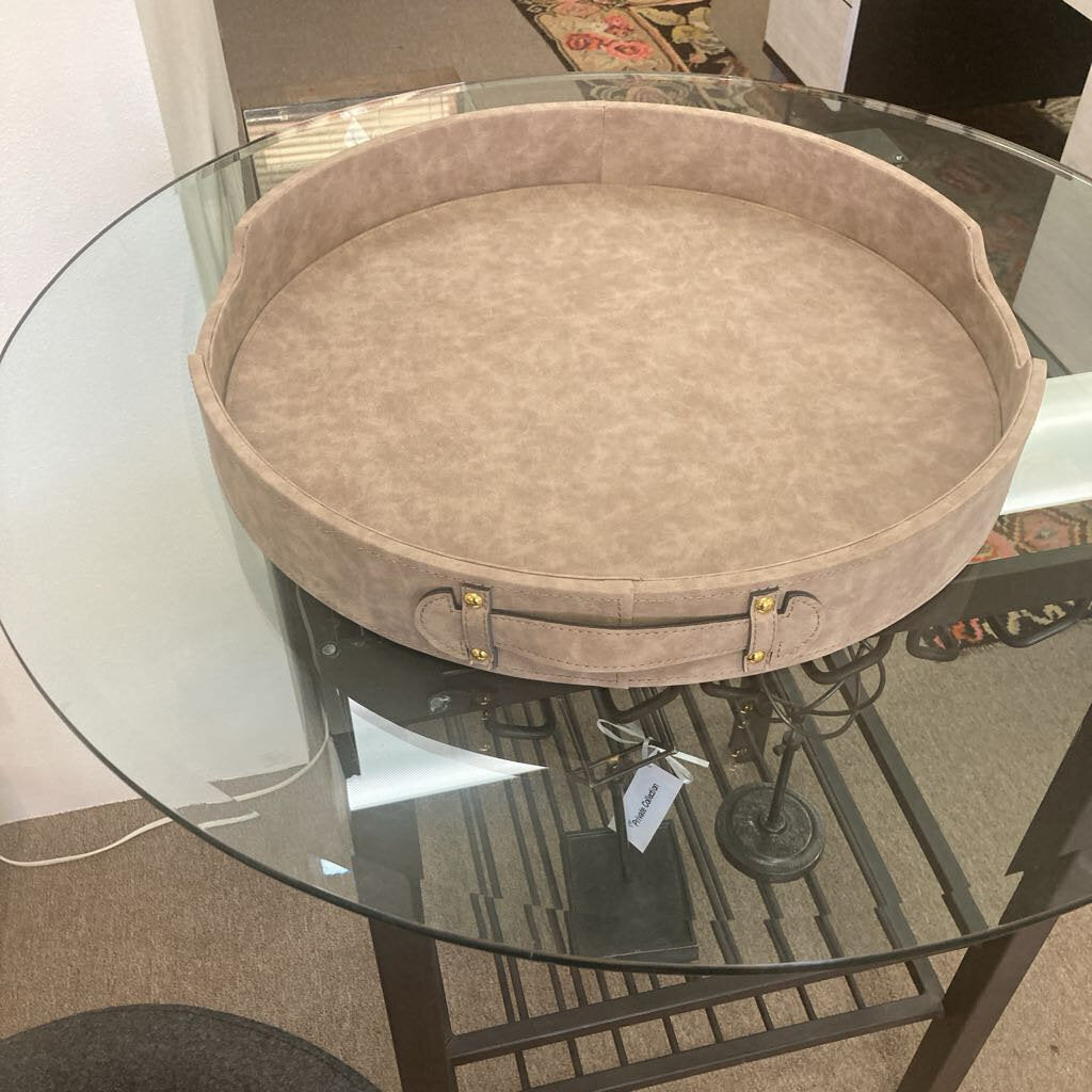 Round Leather Tray 21Dia