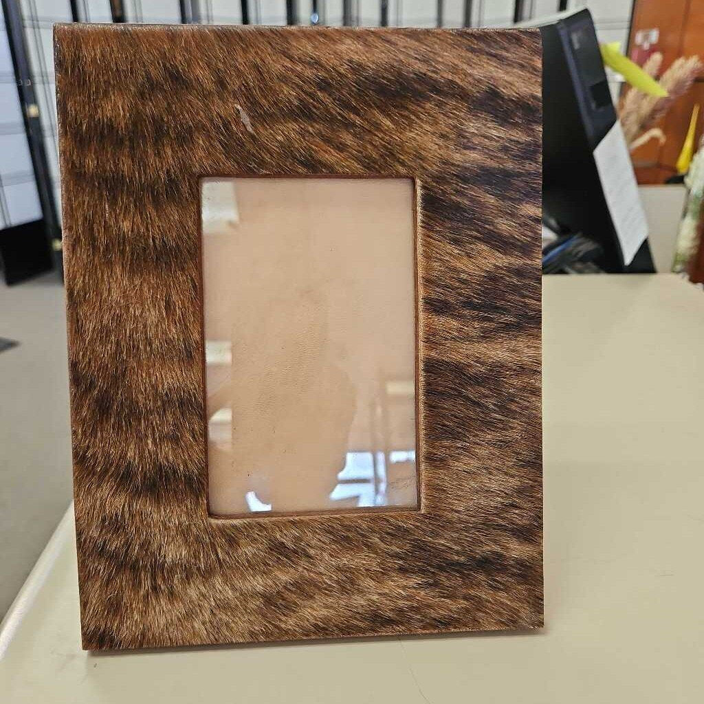 House of Mercier Dark Brindle Cowhide 3 x 5 Frame, Western Aesthetic