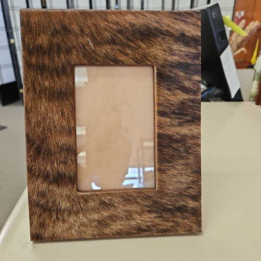 House of Mercier Dark Brindle Cowhide 3 x 5 Frame, Western Aesthetic