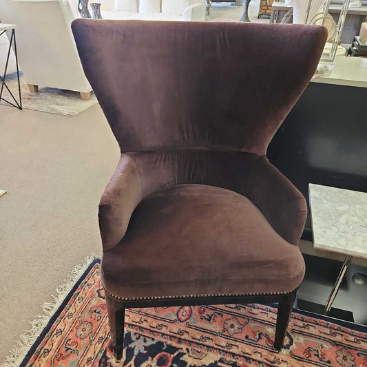 Oly Studio Siennea Wingback Chair, Sold Hardwood Frame 33W 34D 42H