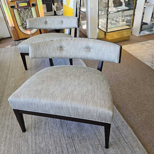 Bolier Crescent Lounge Chairs, Crescent Shapped Cantilever Backrest - PAIR