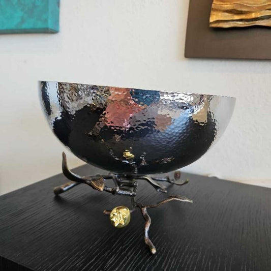 Michael Aram Pomegranate Silver & Gold Serving Bowl 10.75 x 7