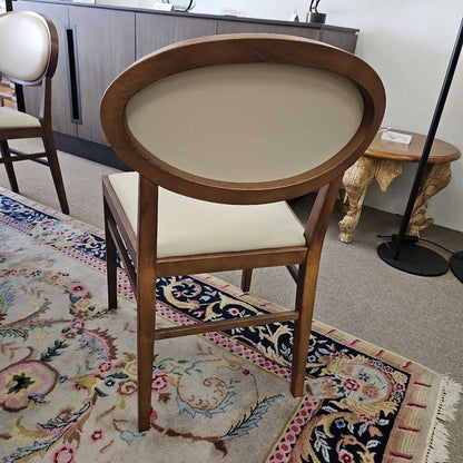 Zuo Regents Dining Chair, Walnut Finish Frame, Distinctive Oval Backrest 21.5W 22D 33H (EACH - 10 available)
