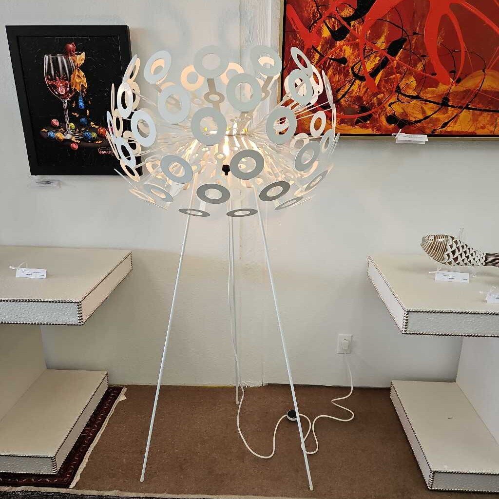 Mooi Dandelion Floor Lamp, Richard Hutton, Aluminum Laser-Cut Sculpture 21Dia 65.5H