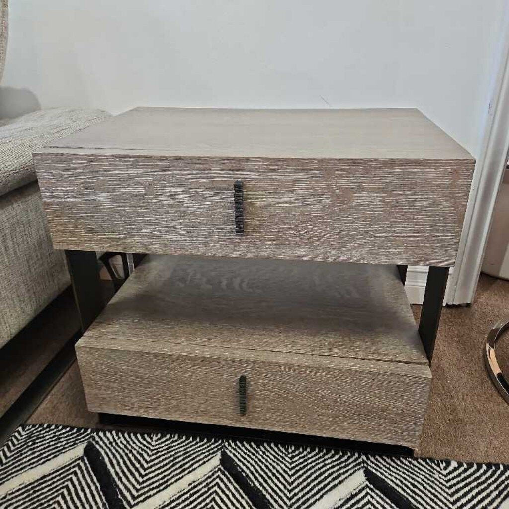 Hooker Miramar Carmel Caspian 2-Drawer Table Nightstands in Grey 26W 18D 24.5H - PAIR