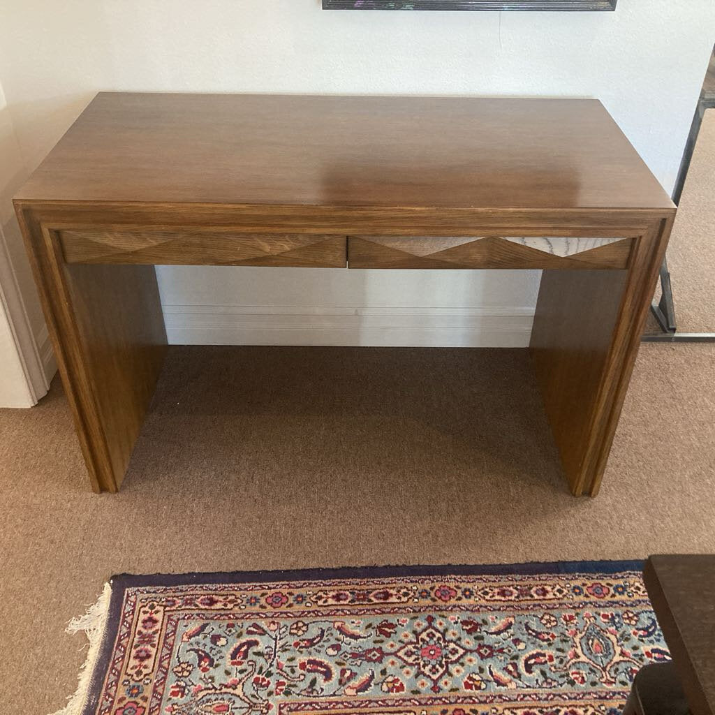 West Elm Anton Mini Desk, Natural Mango Wood Finish 48W 24D 30H