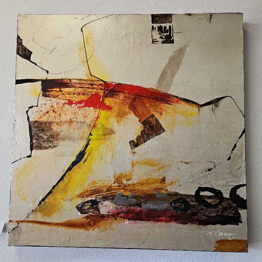 "Mid-Century" by Carney, Paint on Canvas 29.75"Sq