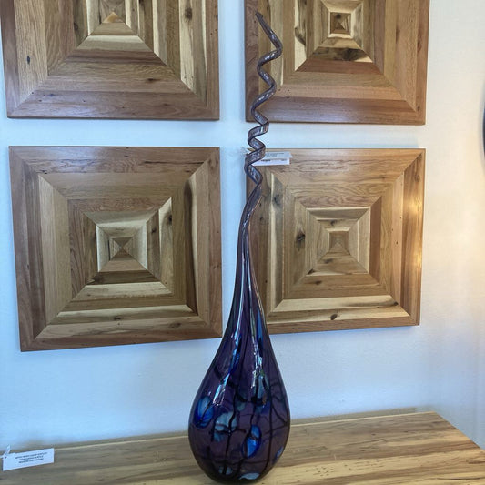 Hd. Blown Glass Teardrop Sculpture by Victor Chiarizia 46H