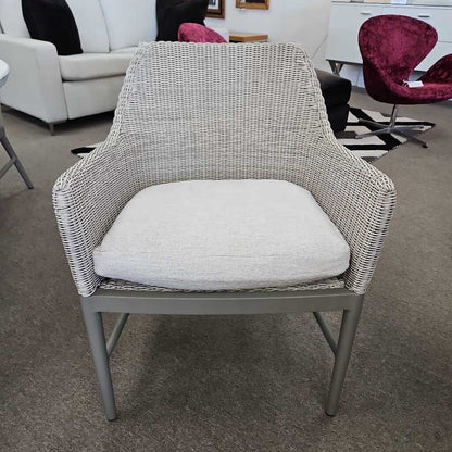 Palecek Light Grey Woven Dining Chairs 25.5W 24D 31.5H - SET OF 4