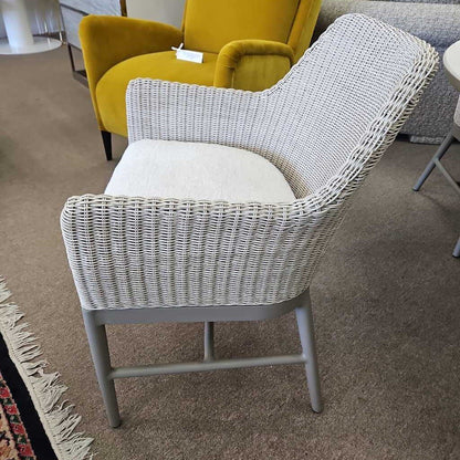 Palecek Light Grey Woven Dining Chairs 25.5W 24D 31.5H - SET OF 4
