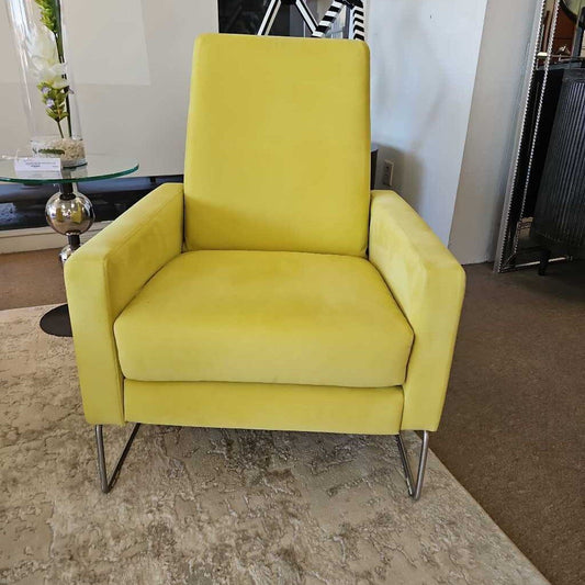 Design Within Reach Citron Ultra Suede Flight Recliner