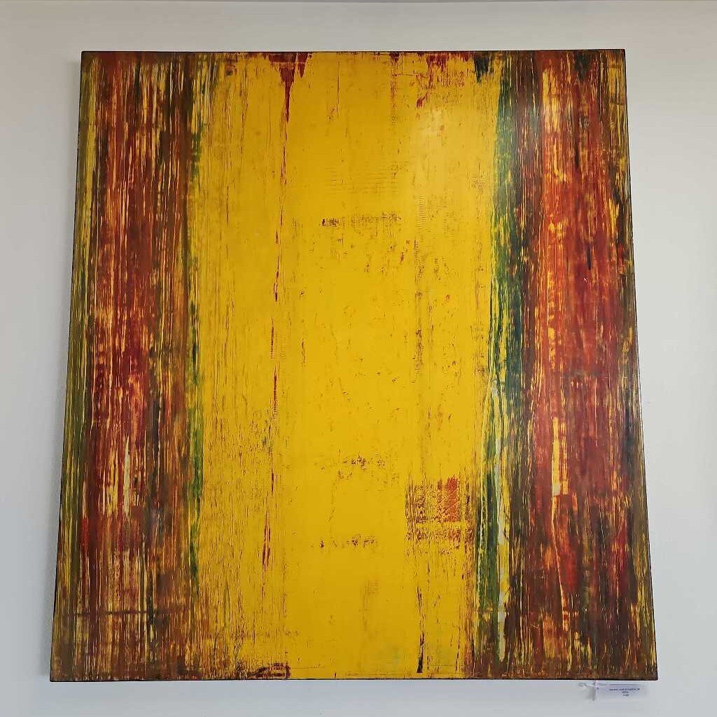 Abstract Acrylic Painting on Metal 63 x 56