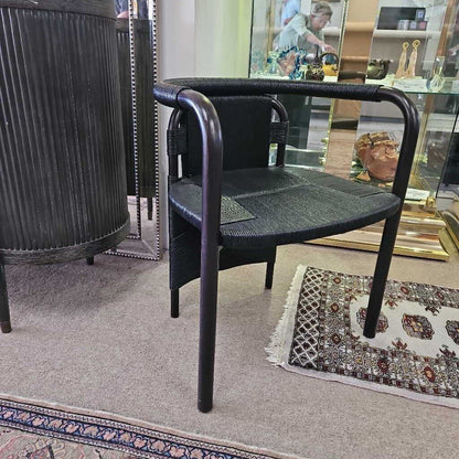 McGuire Black Echelon Occassional Chair 23W 20D 26.5H