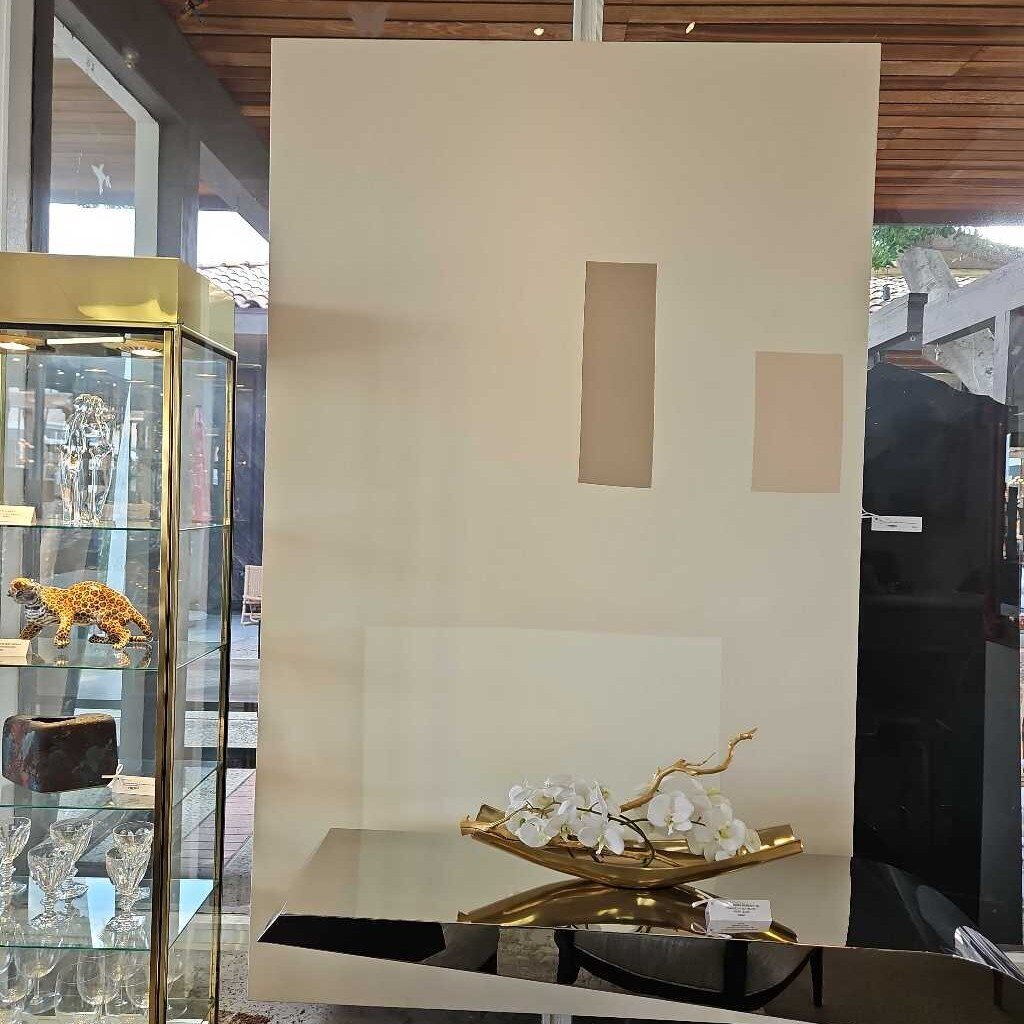 Unsigned Abstract, Cream, Light Brown Rectangles 60" x 97"