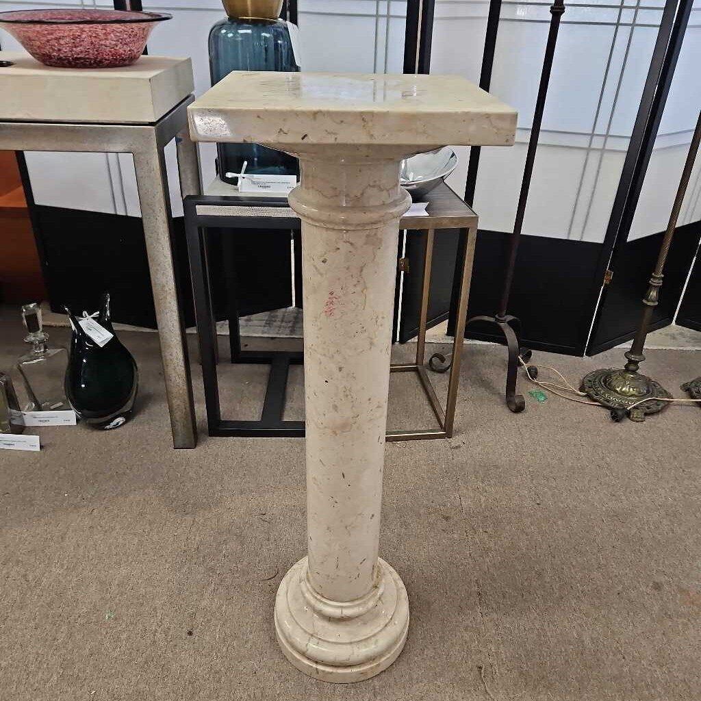 Marble Pedestal Display Column 11.75Sq 35.25H