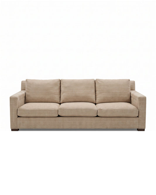 John Hutton for Holly Hunt Textured Fabric Three Cushion Sofa 92W 41D 30.5H