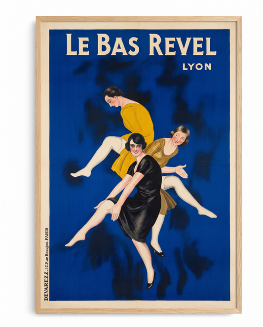 "La Bas Revel, Lyon" Designer Leonette Cappiello, Vintage French Advertising Poster 6'8"W 10'6"H - FIRM
