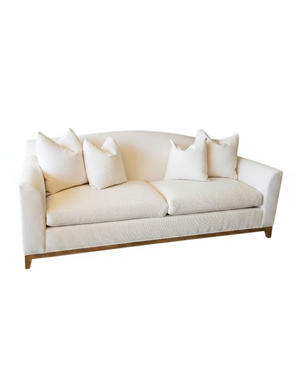 Lee Industries White Upholstered Sofa 91.5W 40D 32H