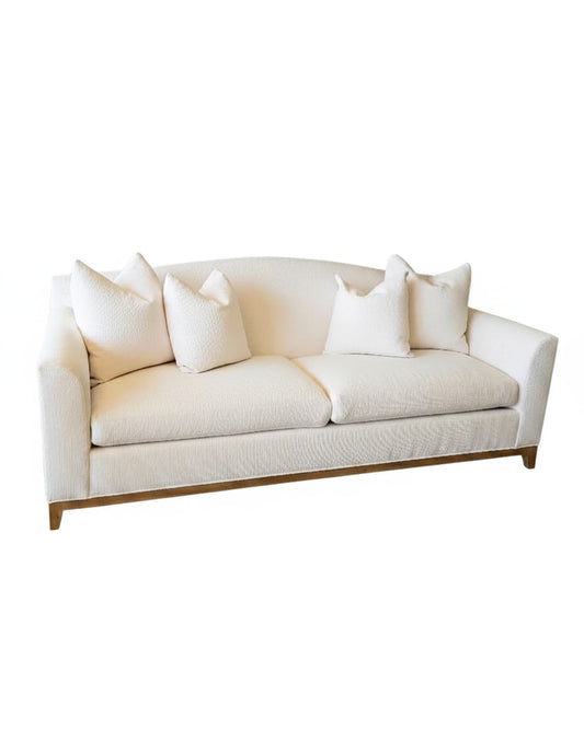 Lee Industries White Upholstered Sofa 91.5W 40D 32H