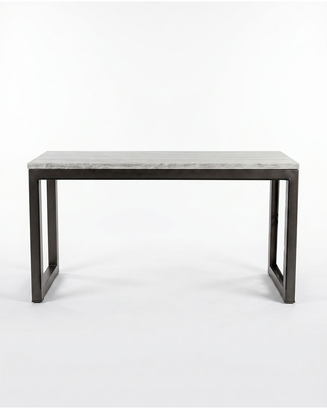Lexington Ariana Collection Vernay Console Table, Polished Silver/White Marble Top, Silver Metal 60W 16D 29.5H