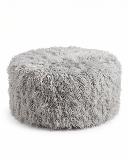 Light Grey Faux Fur 37Dia 20H