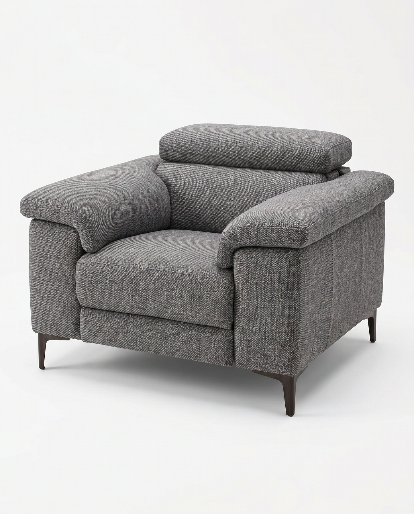 Living Spaces Talin Grey Power Recliner w/Adjustable Headrest 44W 37D 28H