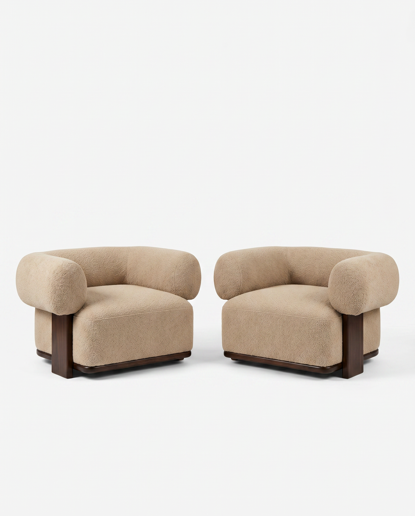 Luna Accent Chairs in Taupe w/Black Wood 37W 31D 24.5H - PAIR