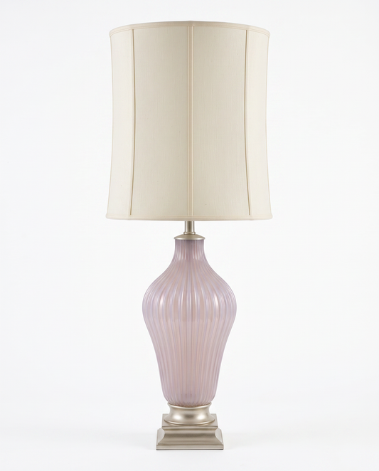Marbro Murano Lavender Opaline Glass Lamp