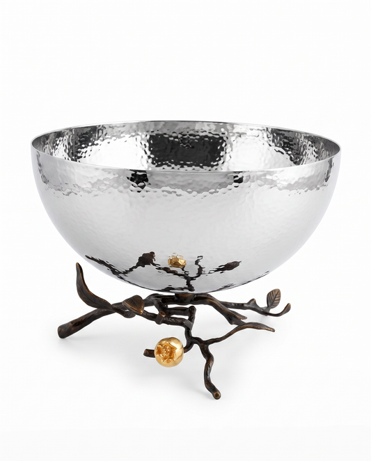 Michael Aram Pomegranate Silver & Gold Serving Bowl 10.75 x 7