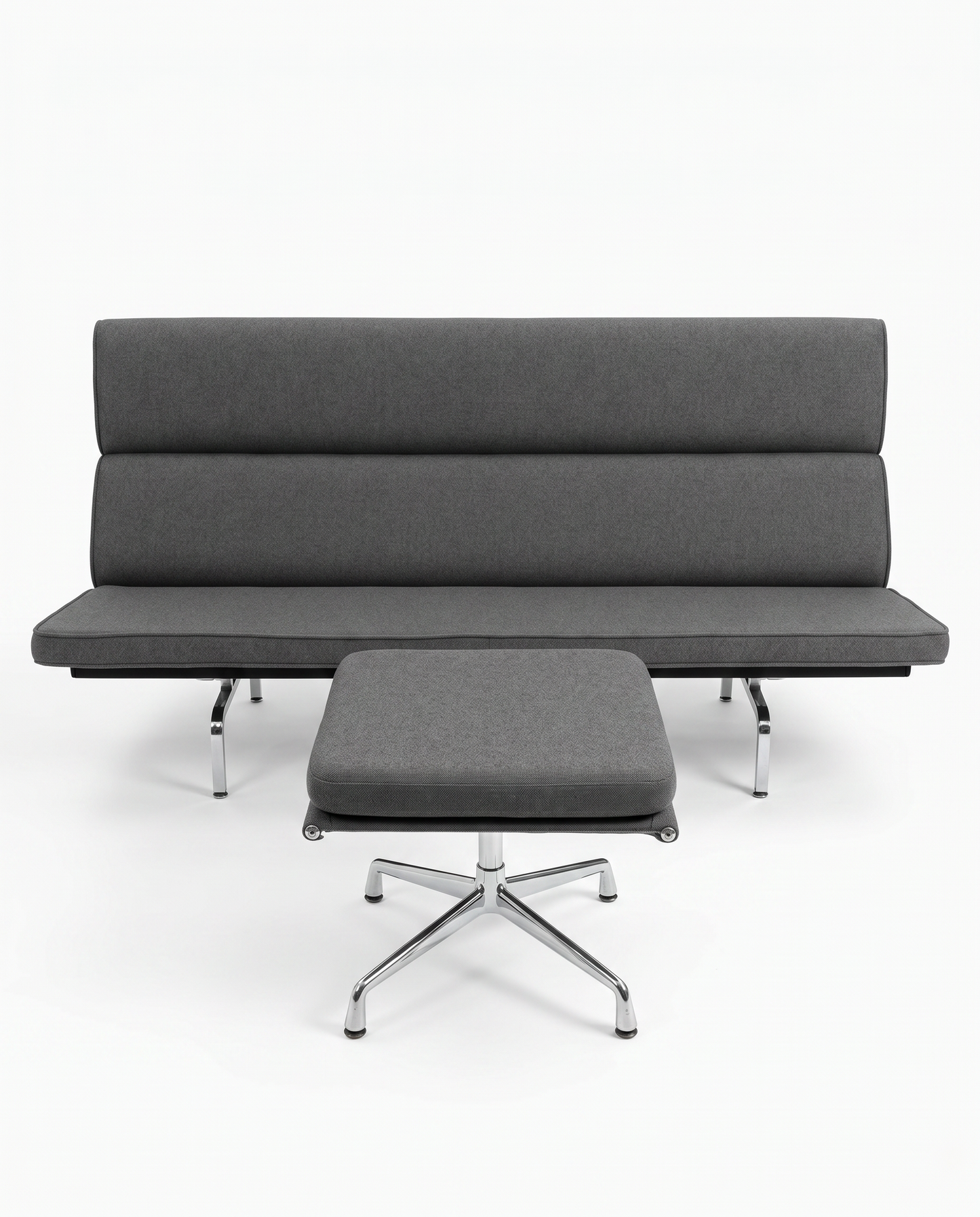 Mid-Century Eames Herman Miller Sofa w/Ottoman, C/A 72W X 31D X 35H