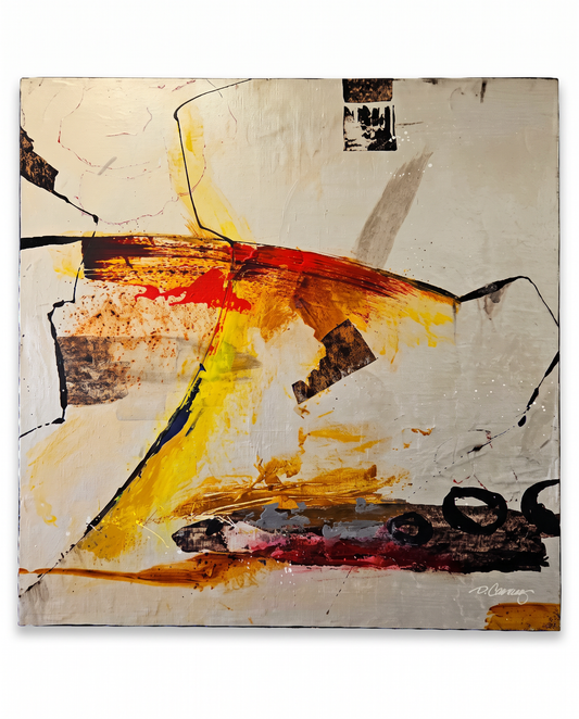 "Mid-Century" by Carney, Paint on Canvas 29.75"Sq
