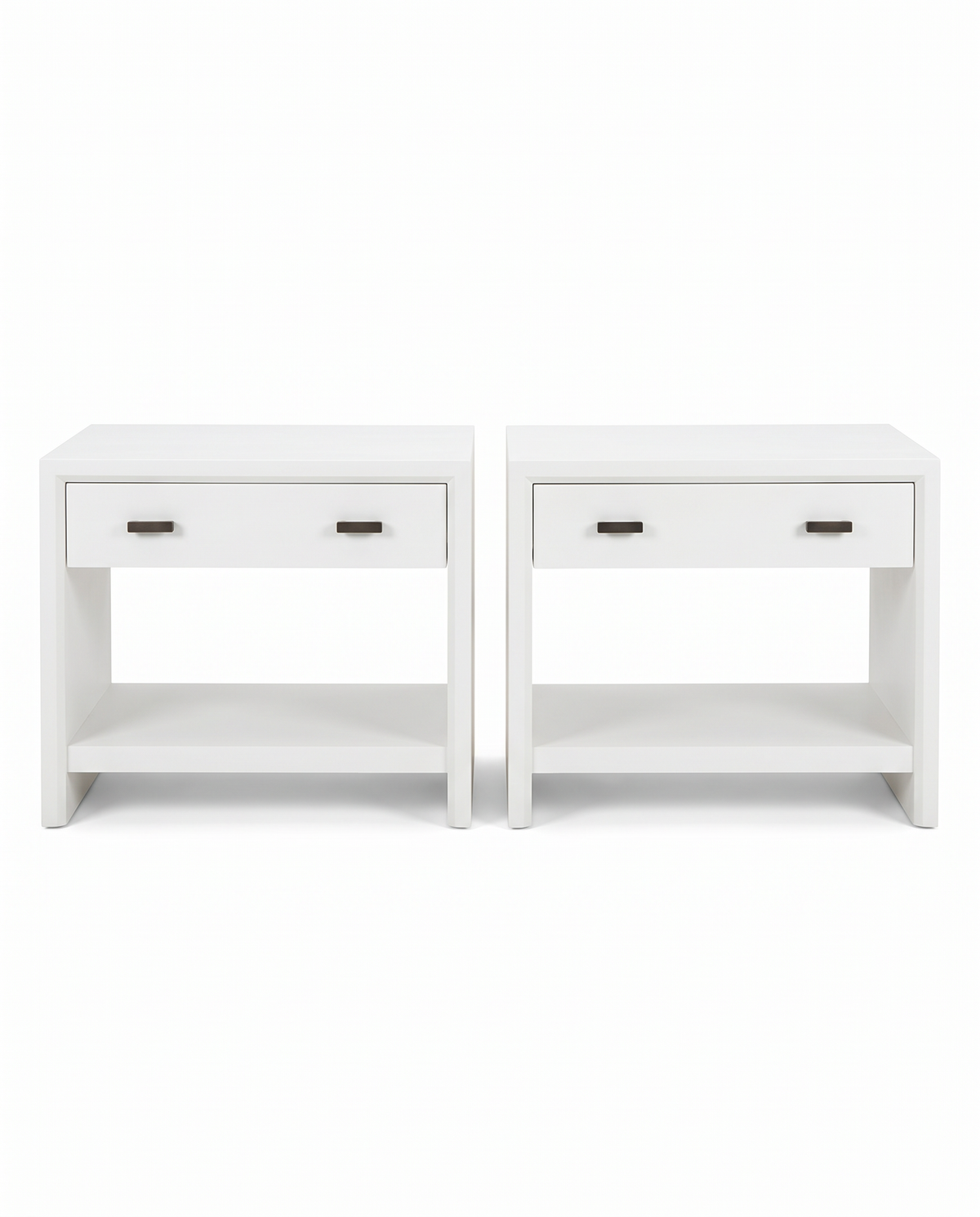 Mitchell Gold & Bob Williams Nightstand, Open Shelf, Single Drawer 34W 19D 27H - PAIR