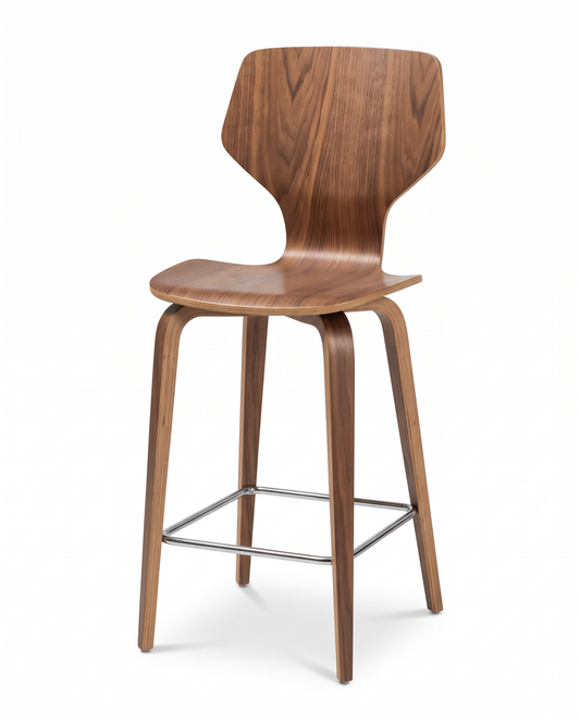 Modern Bentwood, Contoured Backrest Counter Stools (SET OF 3) 18 x 17.5 x 40H