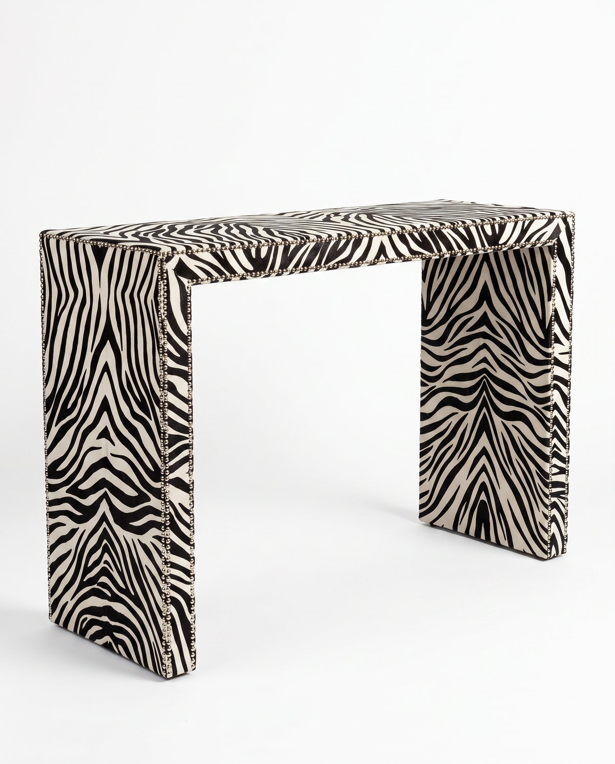 Mr. Brown Kew Mid-Century Console, Bold Zebra Print 50.5W 18.75D 34.5H