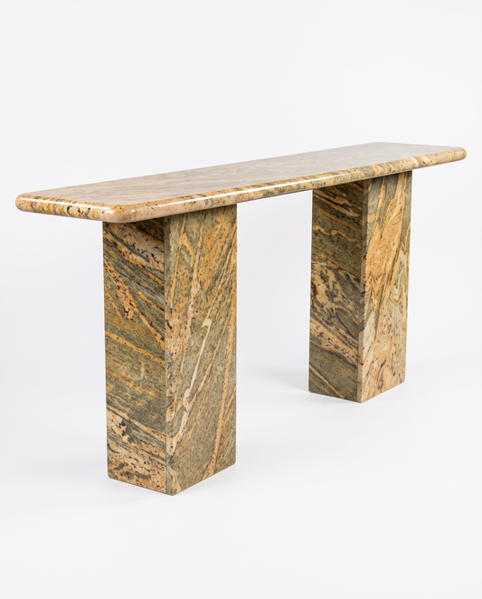 Natural Stone Marble Console Table (AS IS) 74.75W 14D 30H