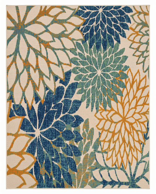 Nourison Aloha Floral area Rug, Indoor & Outdoor Use 6' x 9'