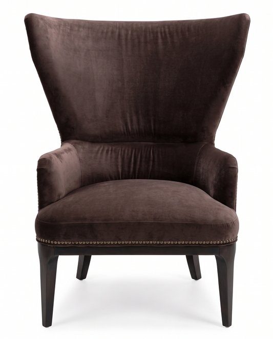 Oly Studio Siennea Wingback Chair, Sold Hardwood Frame 33W 34D 42H