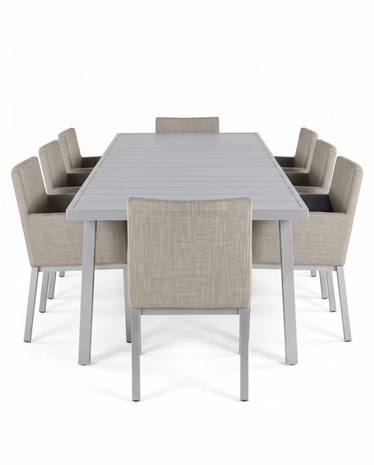 Outdoor Portofino 9-Piece Patio Dining Set 104" x 40" x 30"H
