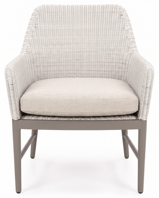 Palecek Light Grey Woven Dining Chairs 25.5W 24D 31.5H - SET OF 4