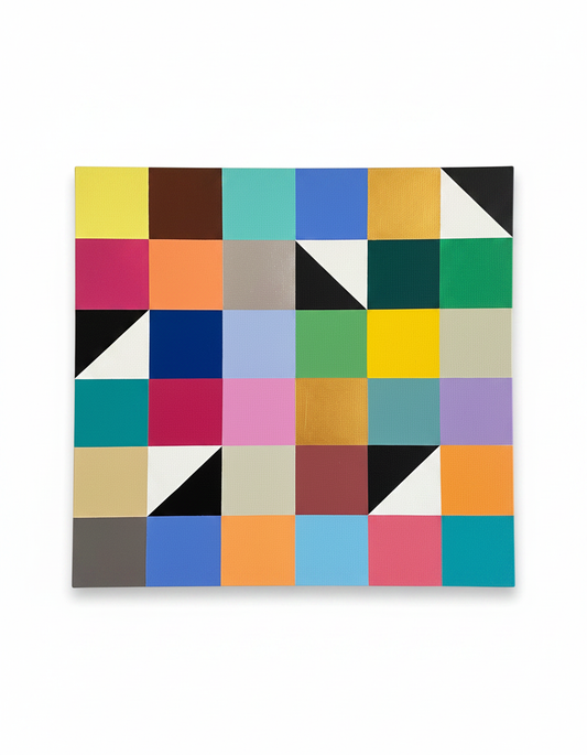 Pastel Prisms Acrylic on Board by Elizabeth Sutton Collection 24Sq