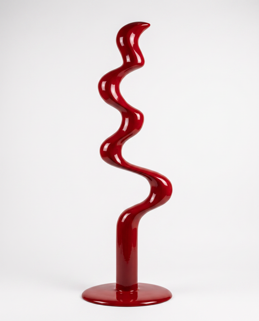 Rare Vintage IKEA Doman Red Metal Sculpture by Tony Almen Peter Gest 35.5H